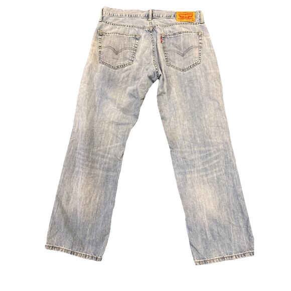 Levis 559 Jeans Mens 34x30 Blue Denim Relaxed Straight Medium Wash Casual Baggy - Picture 7 of 13